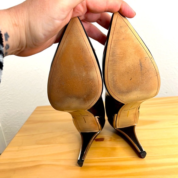 Croc Embossed Dolce Vita Leather Pumps Size 9.5 - Picture 6 of 10